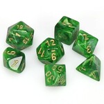 Chessex Chessex 7-Die set Vortex - Green/Gold