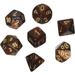 Chessex Chessex 7-Die set Scarab - Blue Blood/Gold