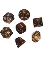 Chessex Chessex 7-Die set Scarab - Blue Blood/Gold