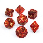 Chessex Chessex 7-Die set Scarab - Scarlet/Gold