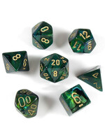 Chessex Chessex 7-Die set Scarab - Jade/Gold