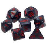 Chessex Chessex 7-Die set Velvet - Black/Red