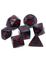 Chessex Chessex 7-Die set Velvet - Black/Red