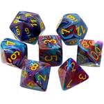 Chessex Chessex 7-Die set Festive - Mosaic/Yellow