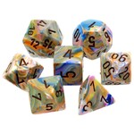 Chessex Chessex 7-Die set Festive - Vibrant/Brown