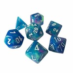 Chessex Chessex 7-Die set Festive - Waterlily/White