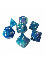 Chessex Chessex 7-Die set Festive - Waterlily/White