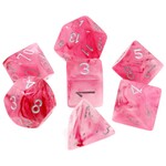 Chessex Chessex 7-Die set Ghostly Glow - Pink/Silver