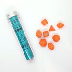 Chessex Chessex 8-Die set Lab Dice Heavy Orange/Turquoise