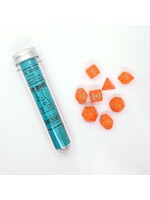 Chessex Chessex 8-Die set Lab Dice Heavy Orange/Turquoise