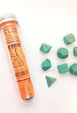 Chessex Chessex 8-Die set Lab Dice Heavy Turquoise/Orange
