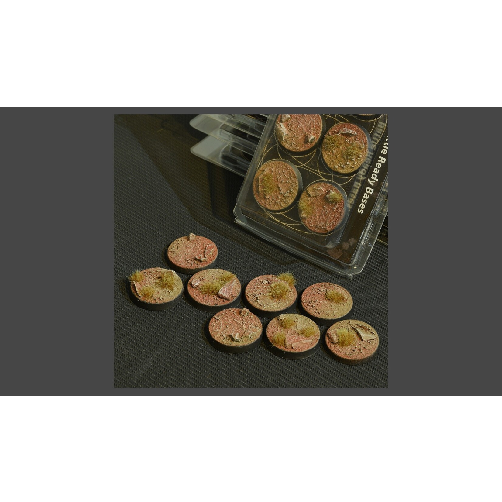 Gamers Grass Badlands Bases Pre-Painted (8x 32mm Round)