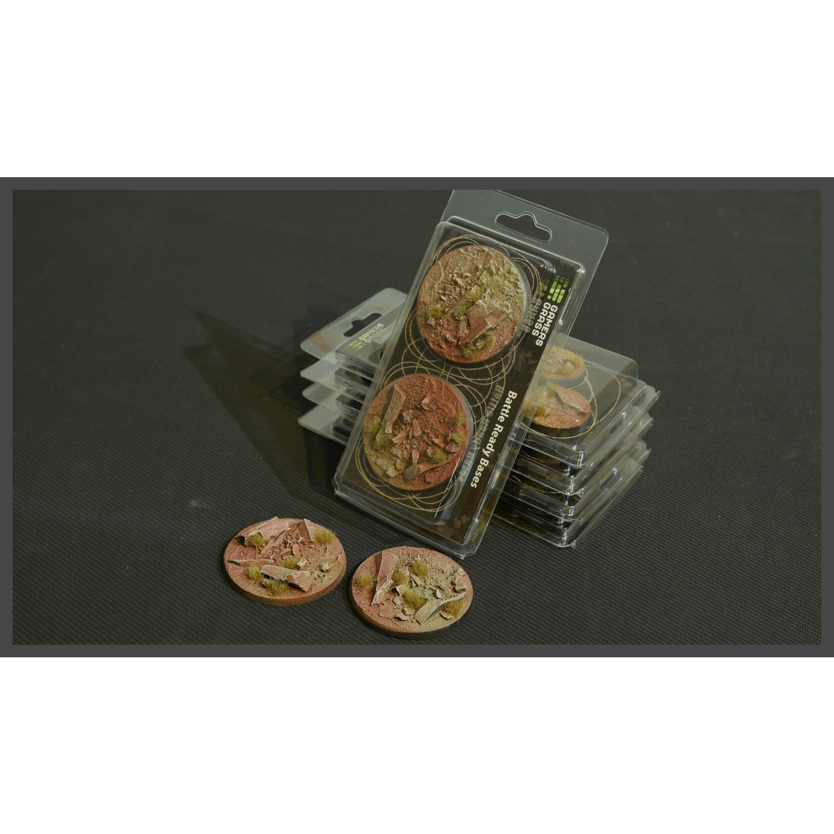 Gamers Grass Badlands Bases Pre-Painted (2x 60mm Round)