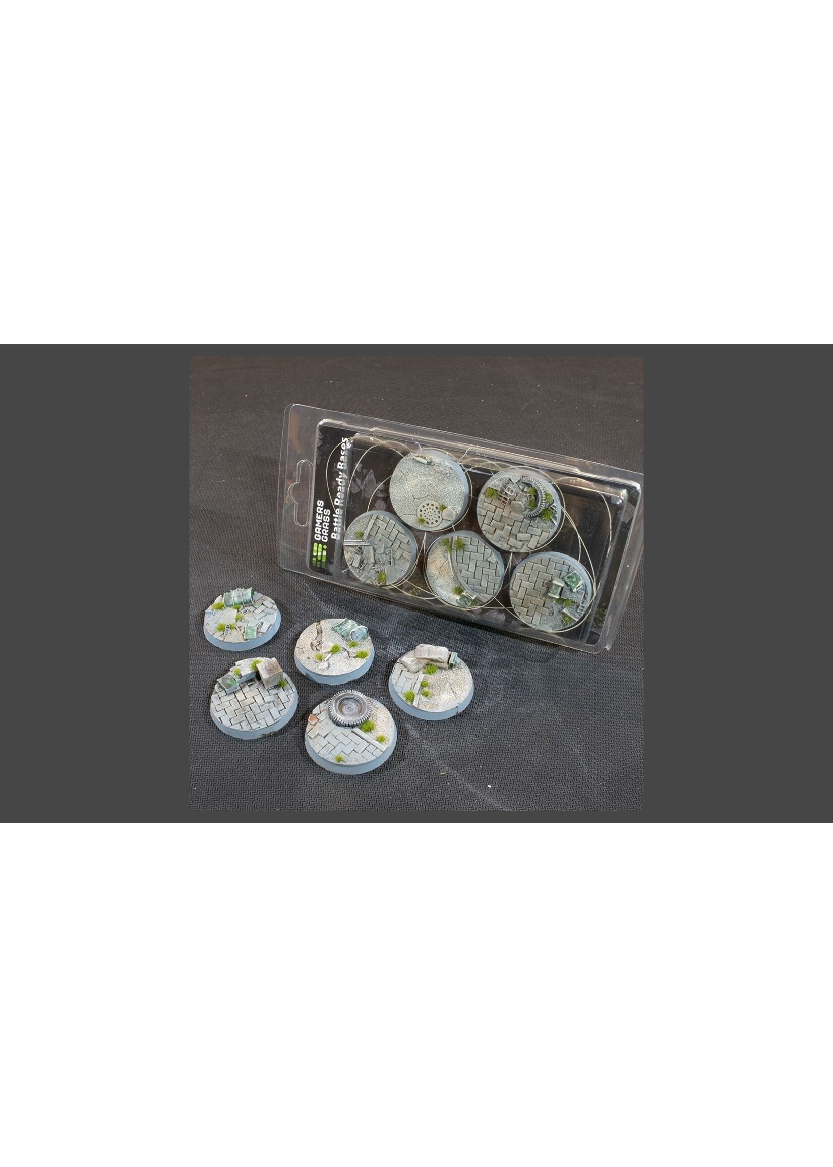 Gamers Grass Urban Warfare Bases Pre-Painted (5x 40mm Round)