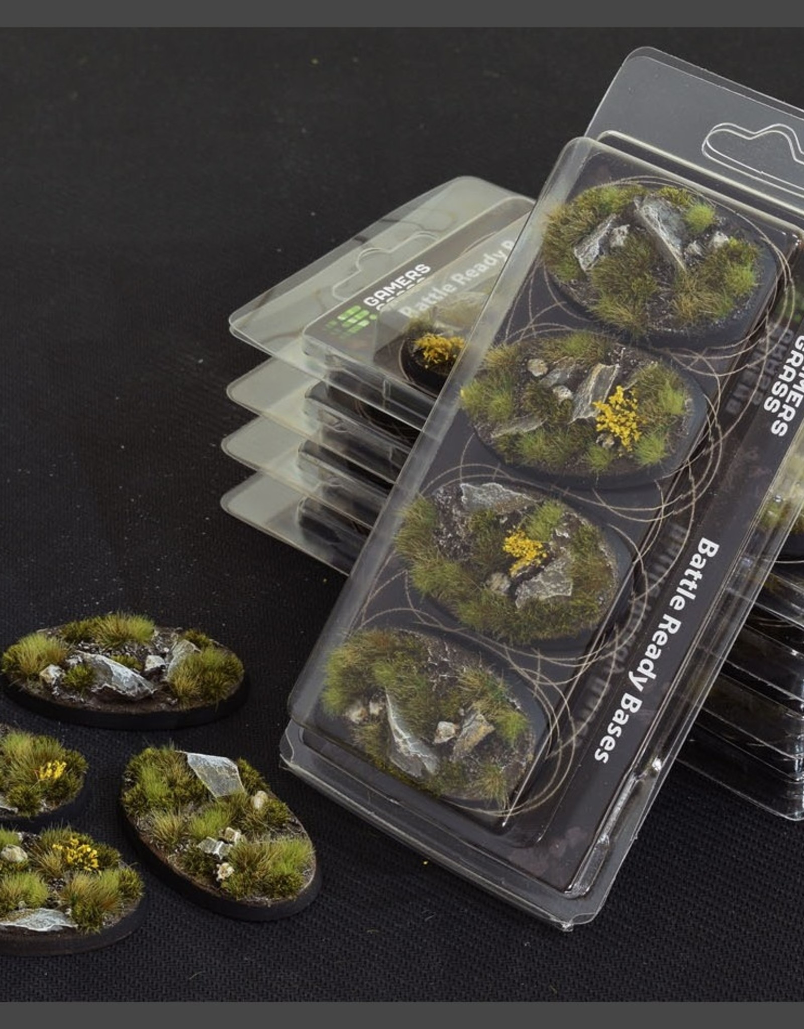 Gamers Grass Highland Bases Pre-Painted (4x 60mm Oval)
