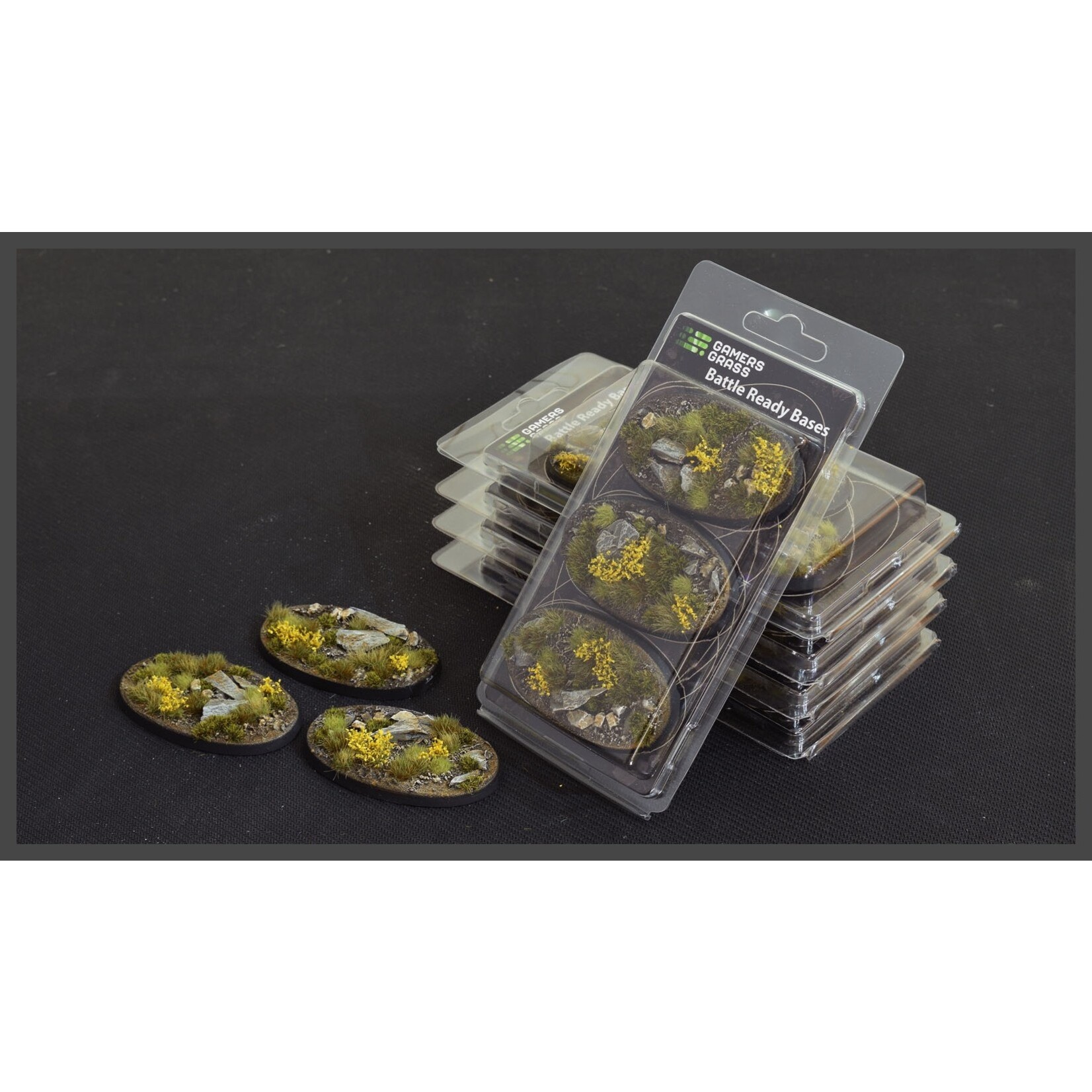 Gamers Grass Highland Bases Pre-Painted (3x 75mm Oval)