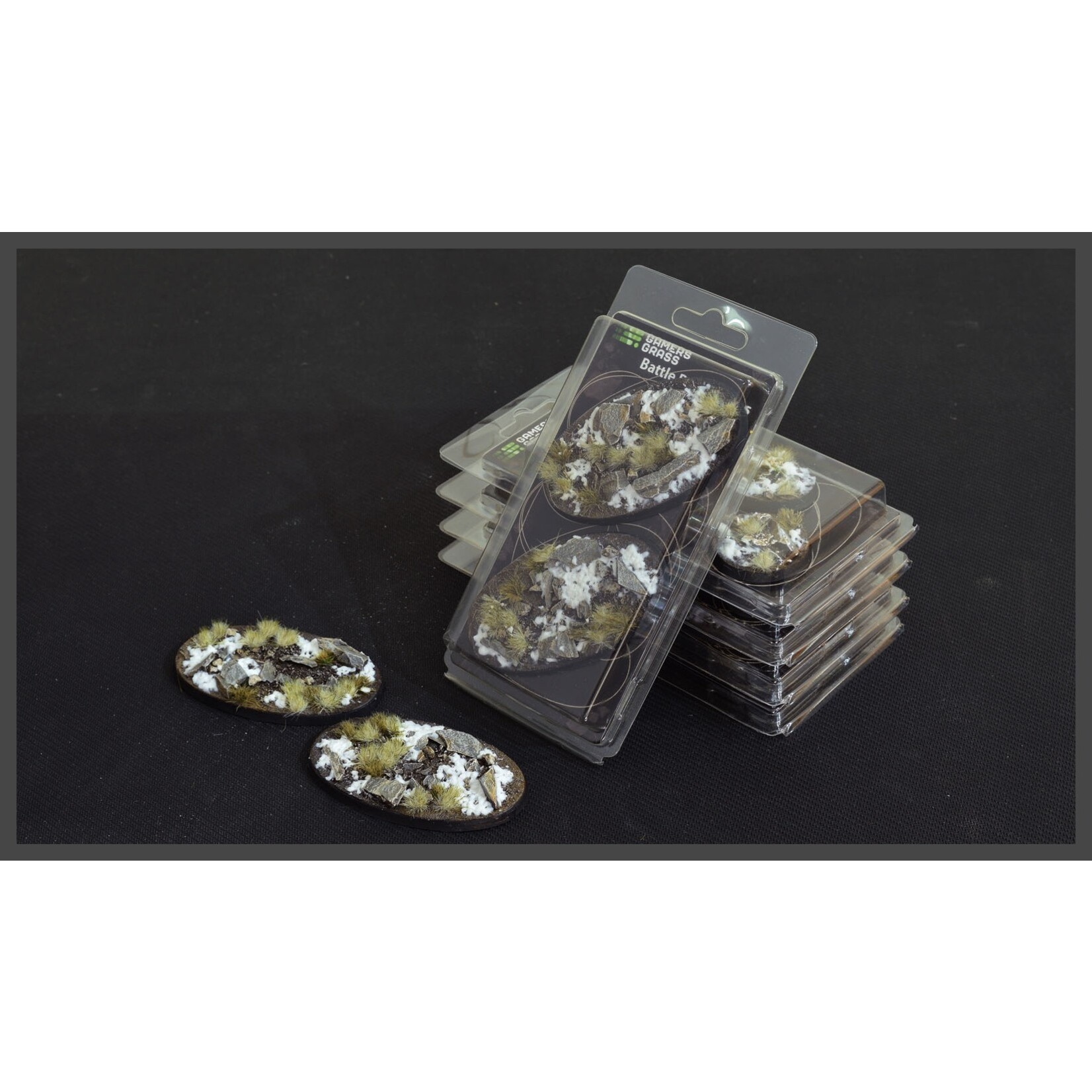 Gamers Grass Winter Bases Pre-Painted (2x 90mm Oval)