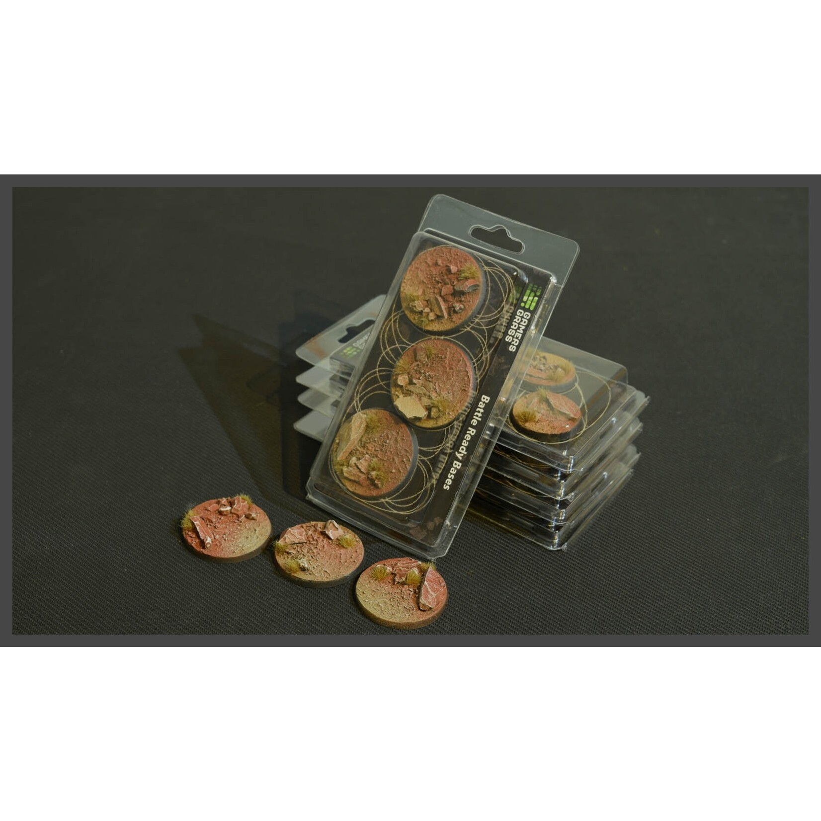 Gamers Grass Badlands Bases Pre-Painted (3x 50mm Round)