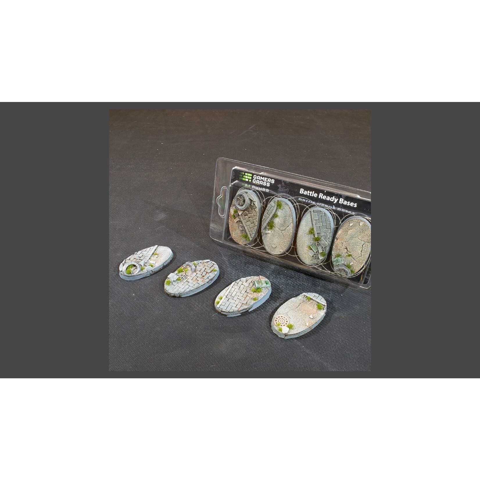 Gamers Grass Urban Warfare Bases Pre-Painted (4x 60mm Oval)