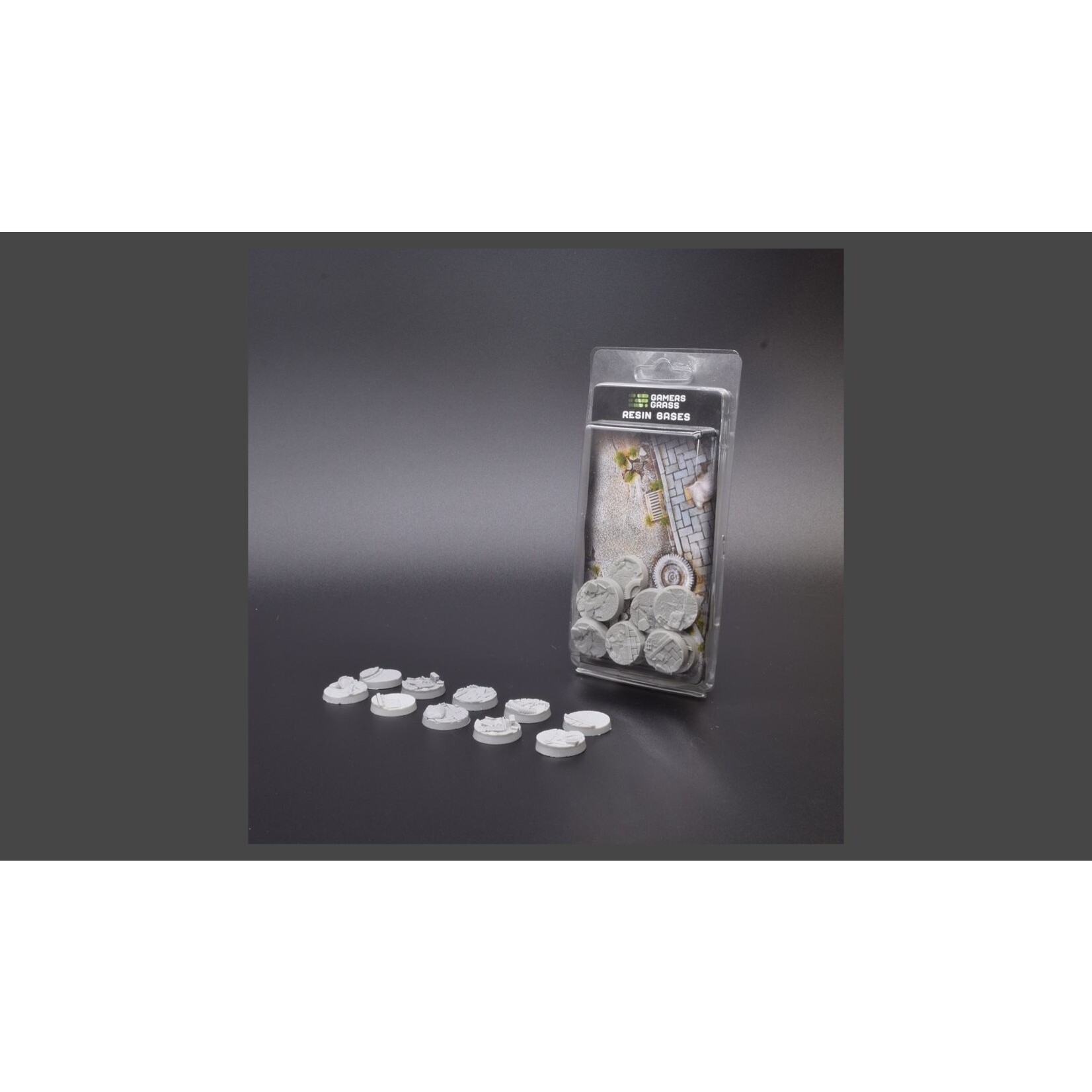 Gamers Grass Urban Warfare Resin Bases Unpainted (10x 25mm Round) **