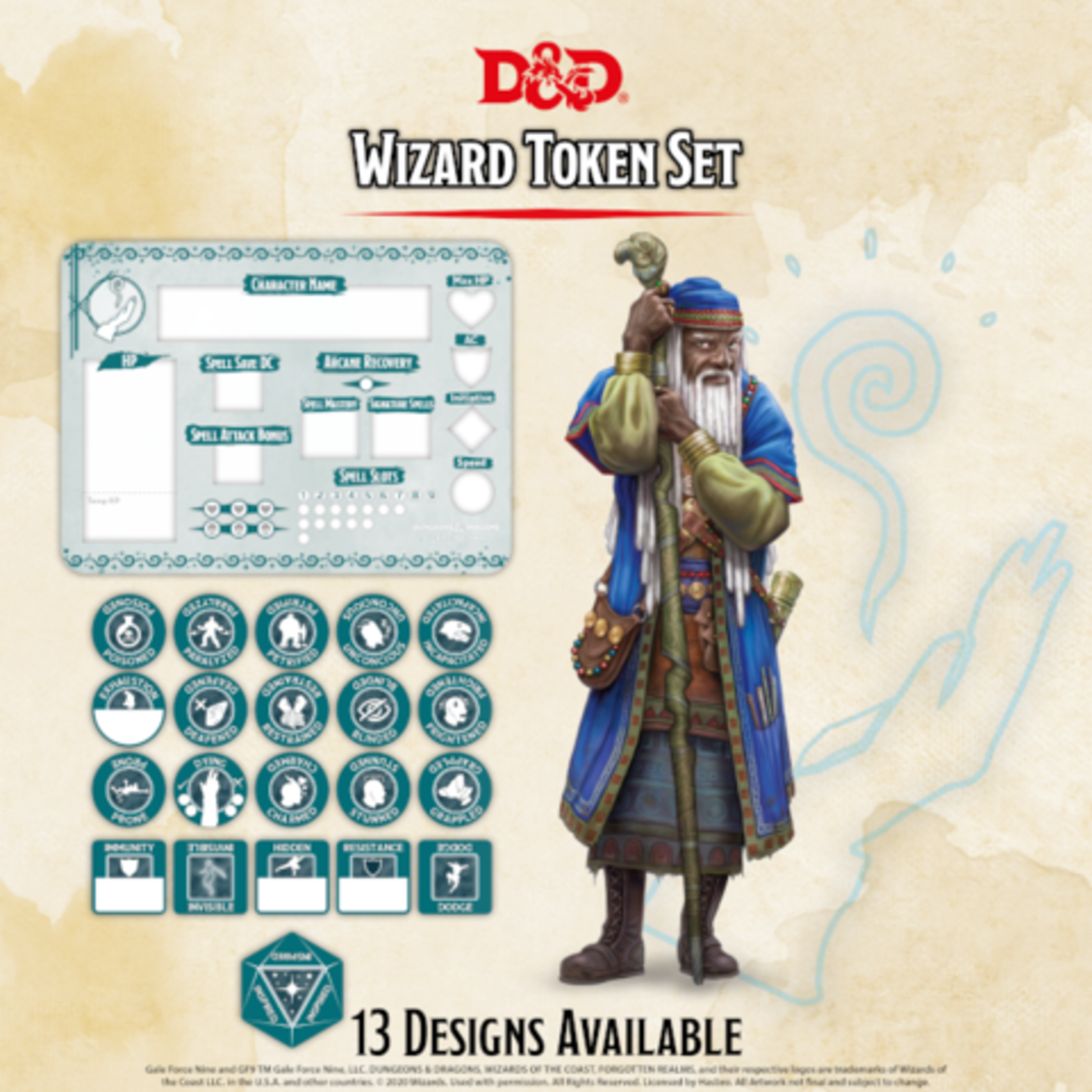 Gale Force Nine D&D Token Set: Wizard **