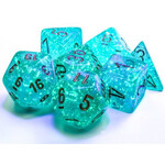 Chessex Chessex 7-Die set Borealis Luminary  - Teal/Gold