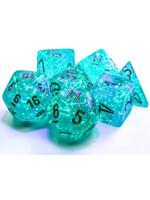 Chessex Chessex 7-Die set Borealis Luminary  - Teal/Gold