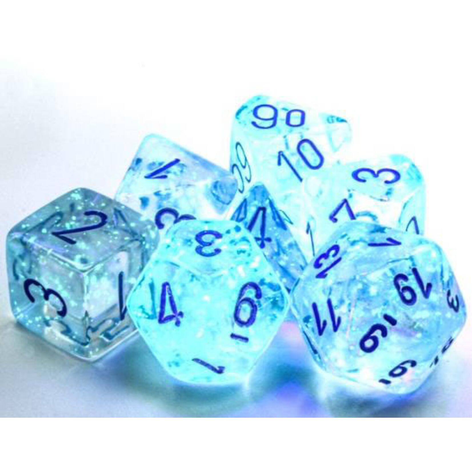 Chessex Chessex 7-Die set Borealis Luminary  - Icicle/Light Blue