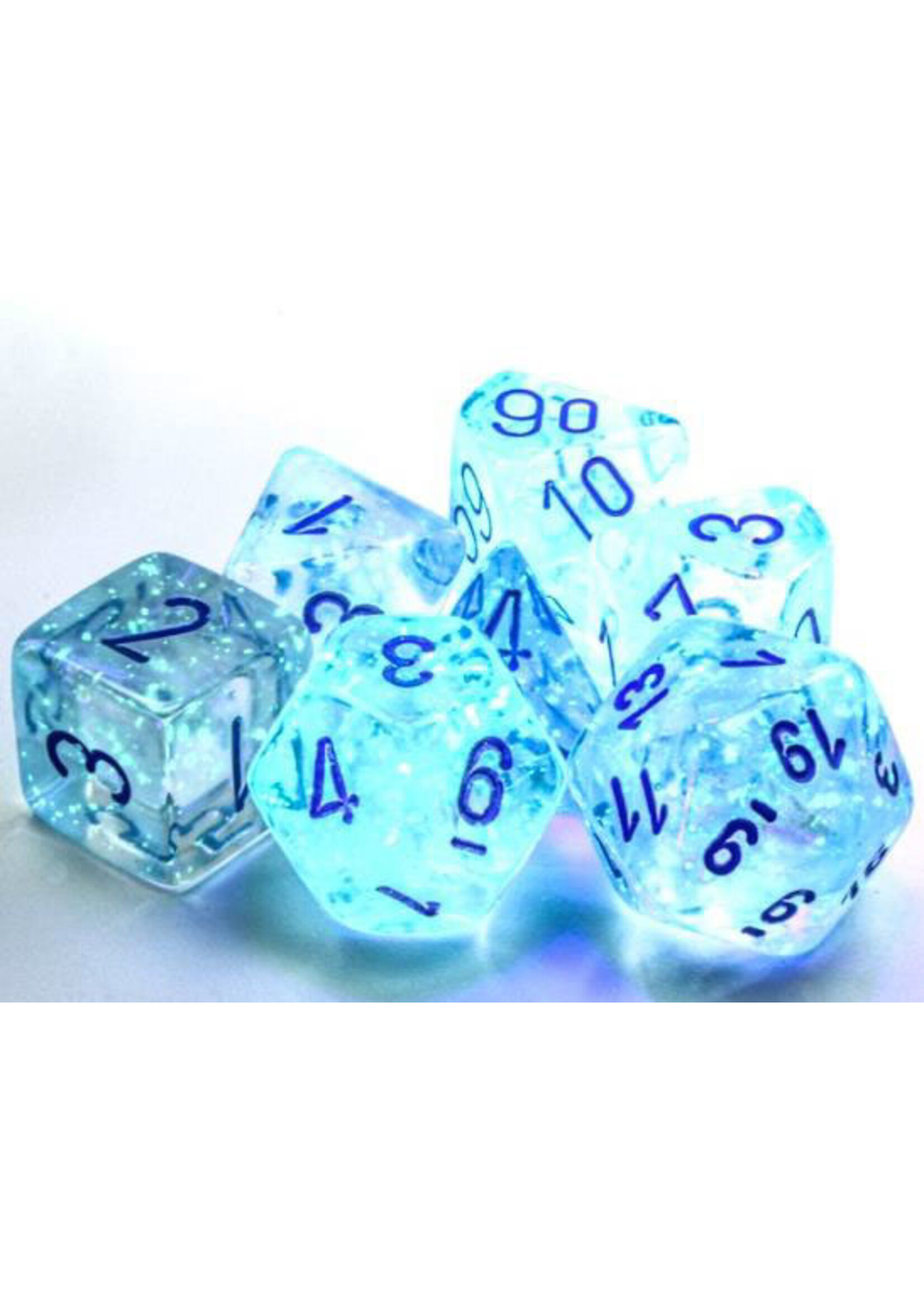 Chessex Chessex 7-Die set Borealis Luminary  - Icicle/Light Blue