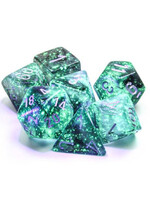 Chessex Chessex 7-Die set Borealis Luminary  - Light Smoke/Silver