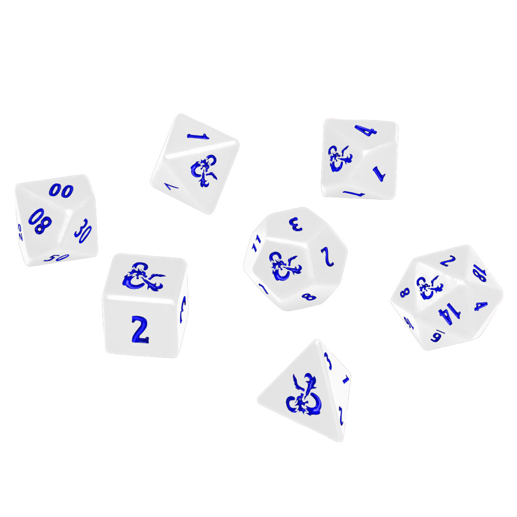 Ultra Pro Heavy Metal Icewind Dale 7 RPG Dice Set for D&D: White