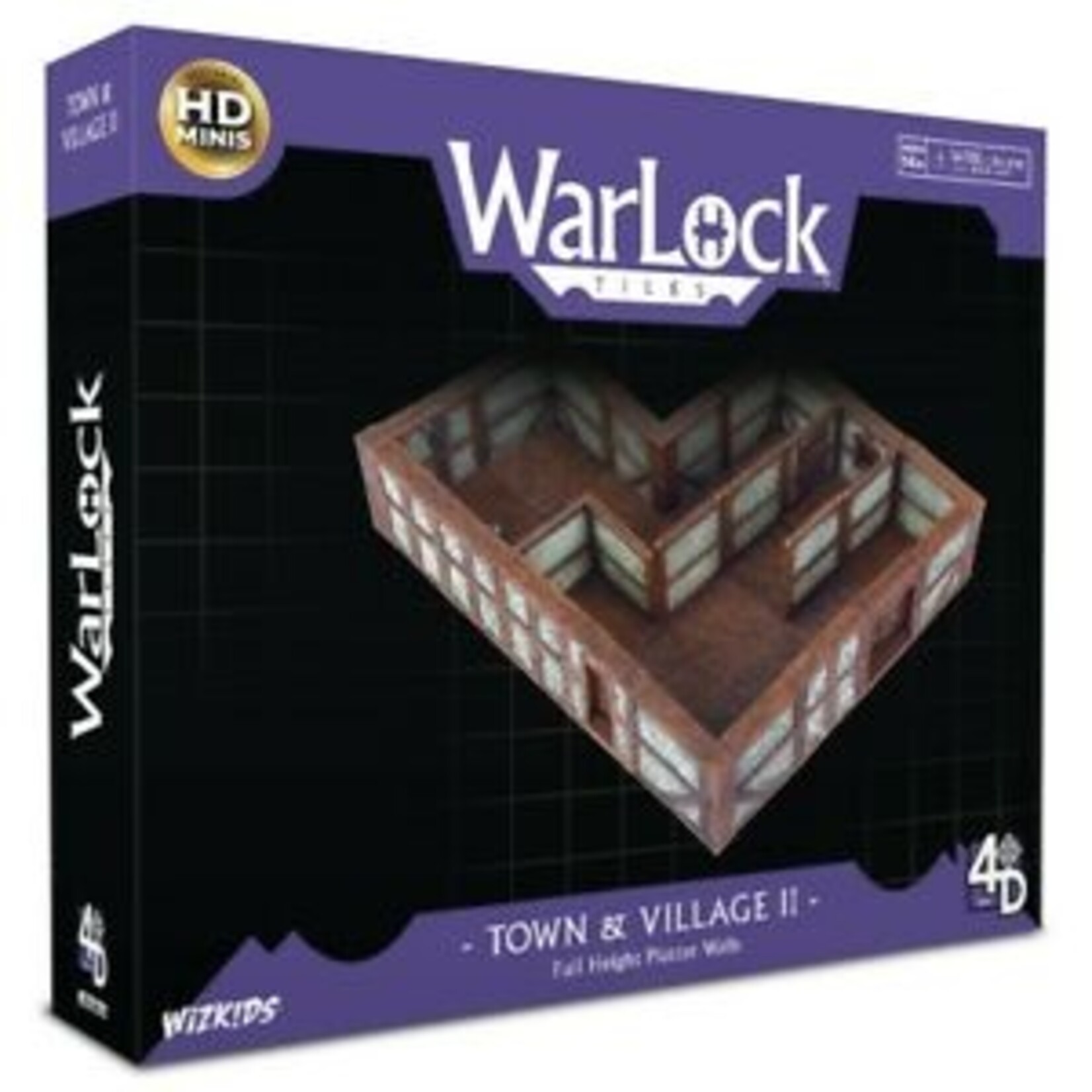 Wizkids WarLock Tiles: Town and Village II Full Height Plaster Walls