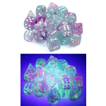 Chessex Chessex 7-Die set Nebula Luminary - Wisteria/White