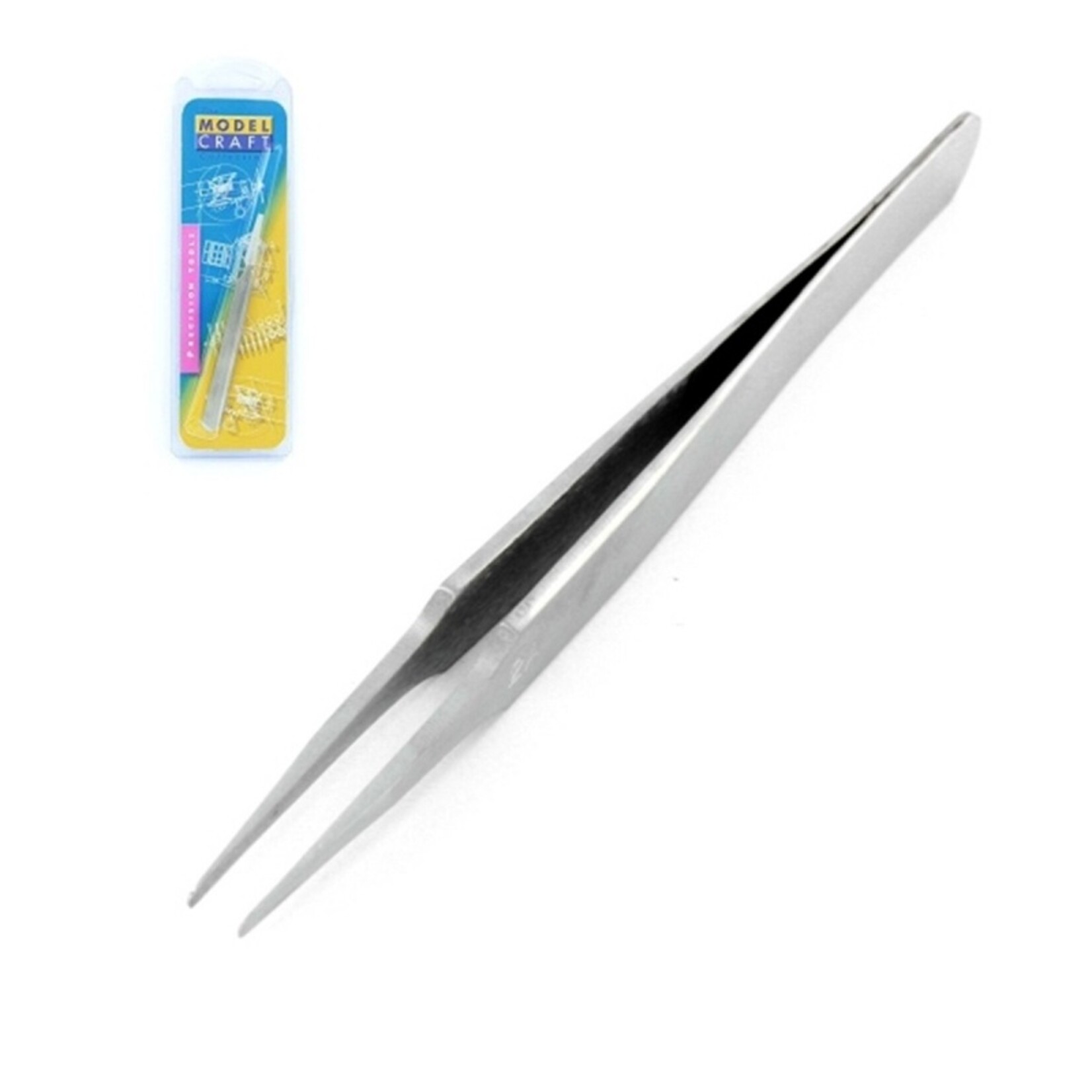 Model Craft Flat Rounded Stainless Steel Tweezers