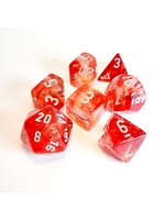 Chessex Chessex 7-Die set Nebula Luminary - Red/Silver