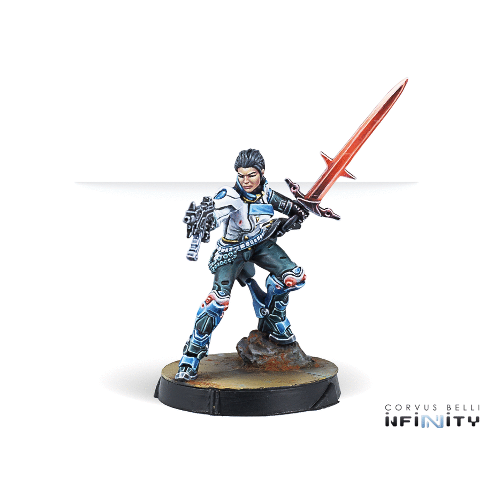 Corvus Belli Infinity CodeOne: Shona Carano, Aristeia! Swordmaster (Submachine gun)