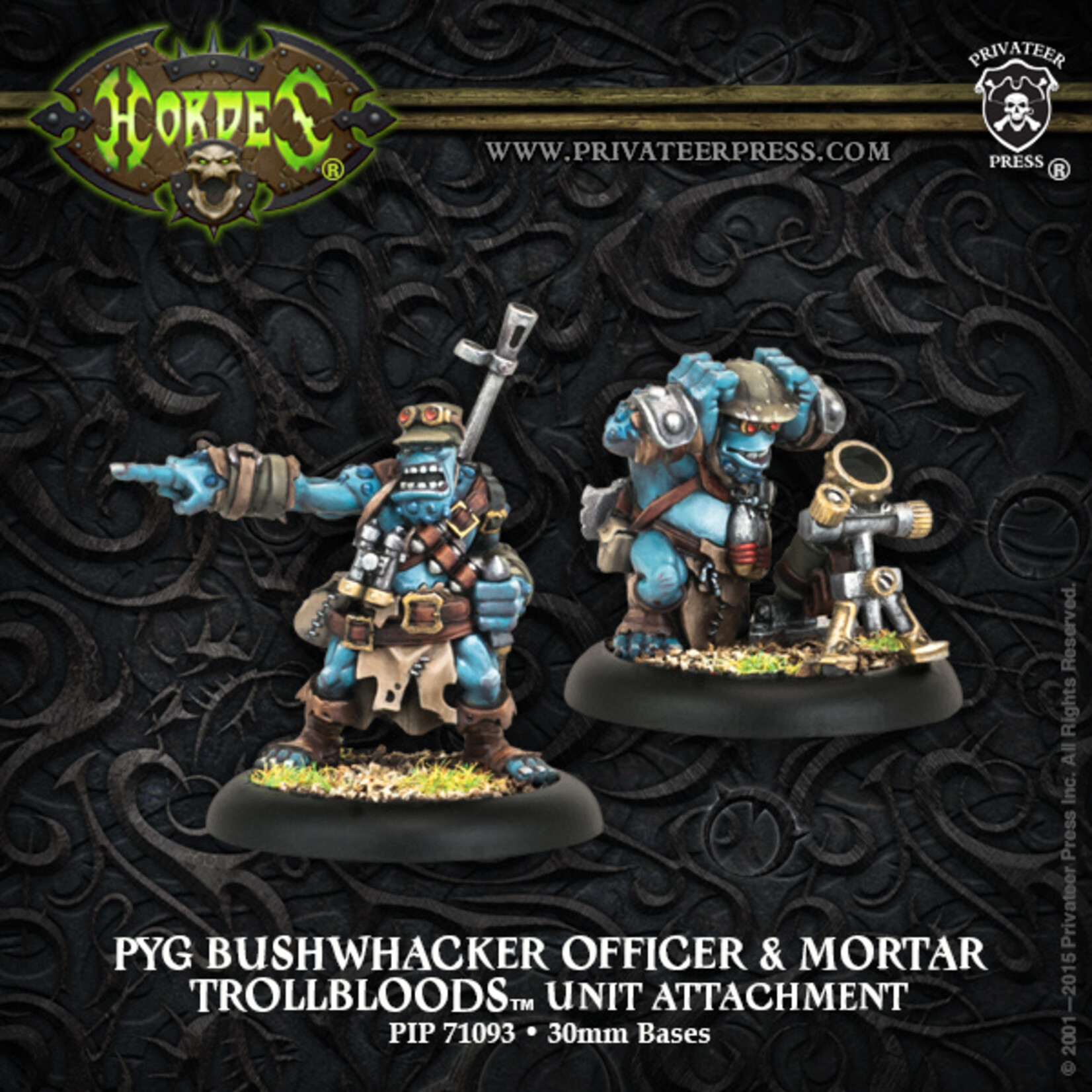 Privateer Press Pyg Bushwacker Officer and Mortar