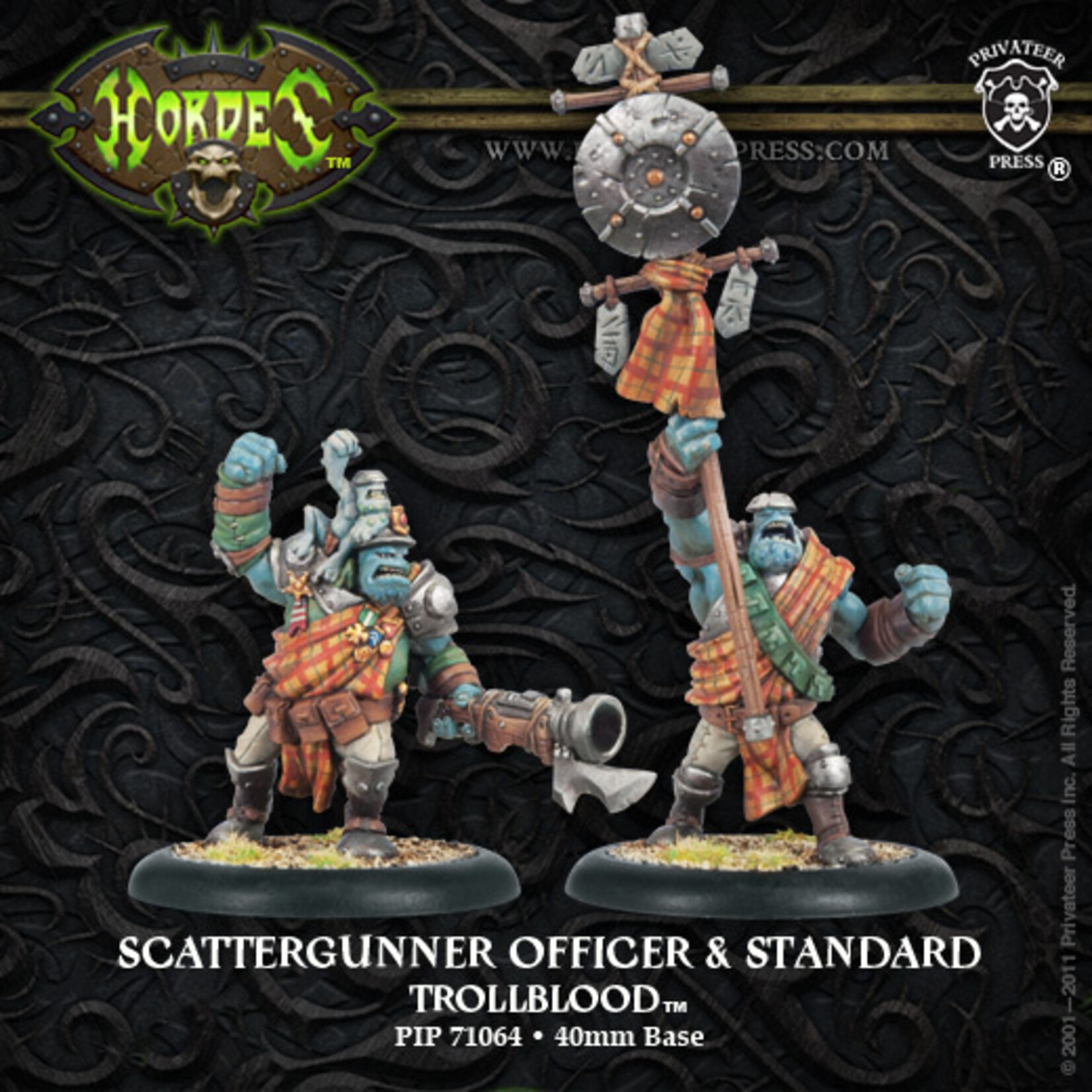 Privateer Press Trollkin Scattergunner Officer and Standard