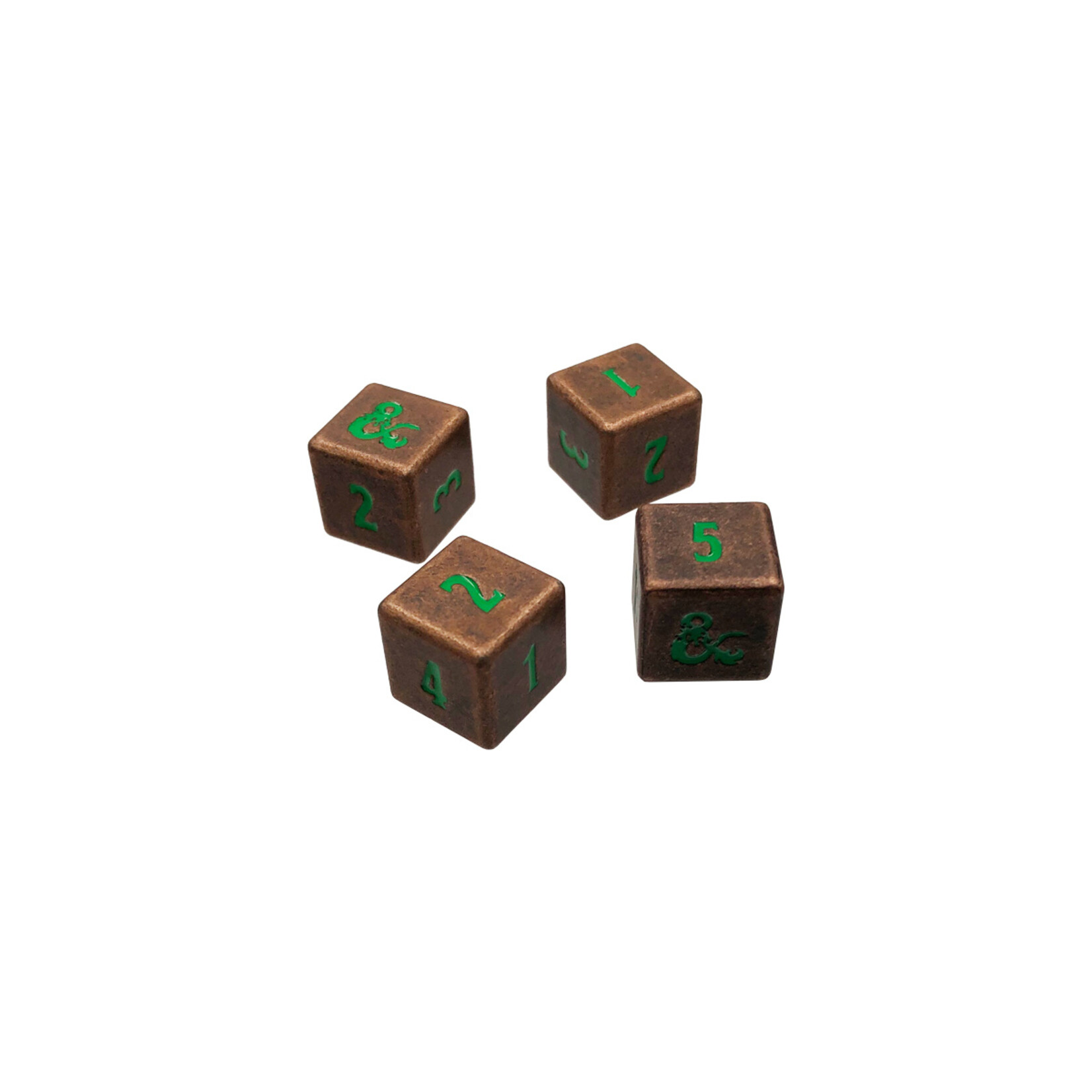 Ultra Pro Heavy Metal Fall 21 Copper and Green D6 Dice Set for Dungeons & Dragons