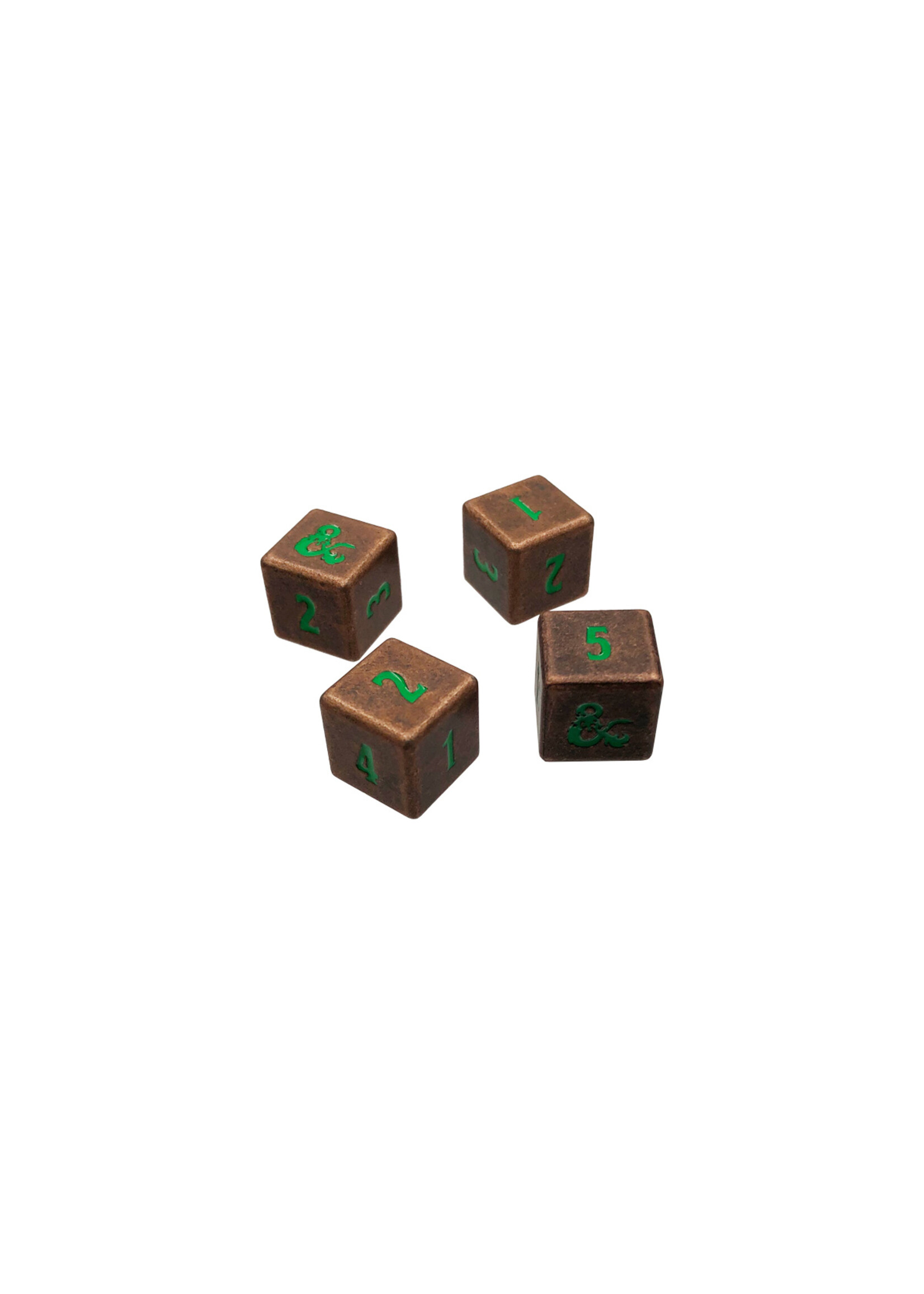Ultra Pro Heavy Metal Fall 21 Copper and Green D6 Dice Set for Dungeons & Dragons