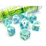 Chessex Chessex 8-Die set Lab Dice Festive Garden/Blue **