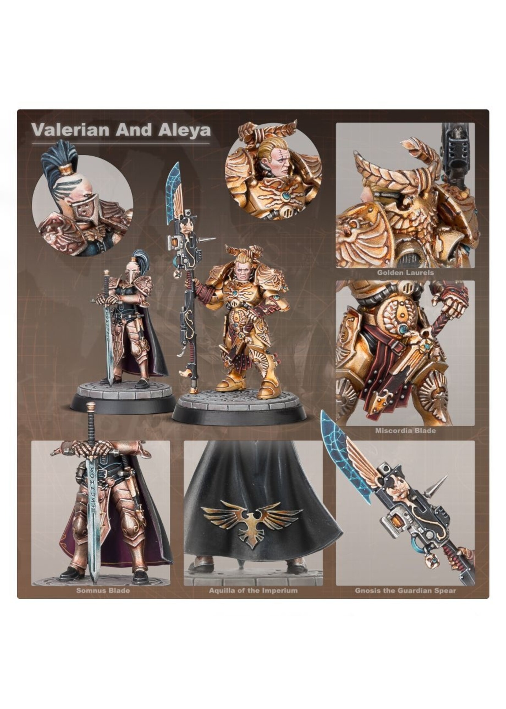 Games Workshop Adeptus Custodes Valerian and Aleya