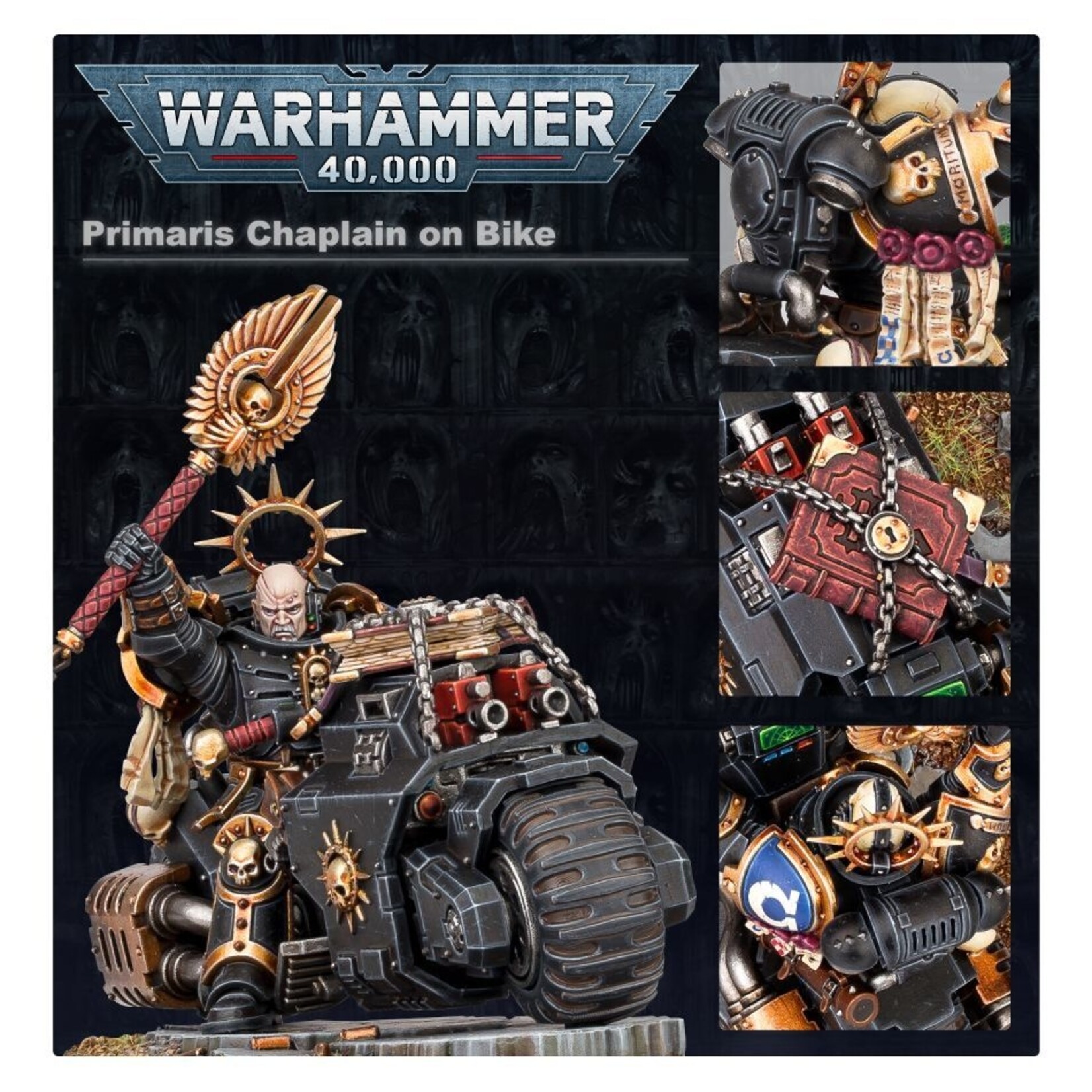 Games Workshop Space Marines Primaris Chaplain on Bike