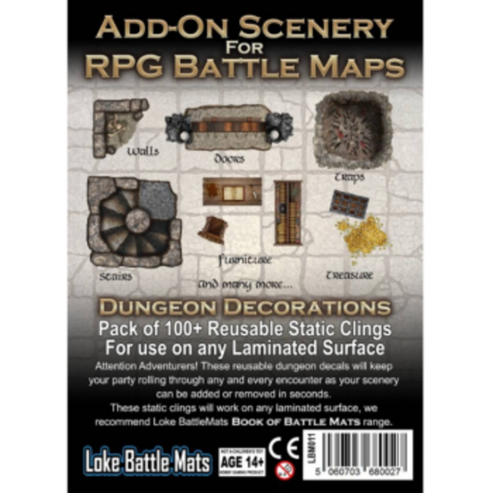 Loke Battlemats Add-On Scenery for RPG Maps - Dungeon Decorations (EN)