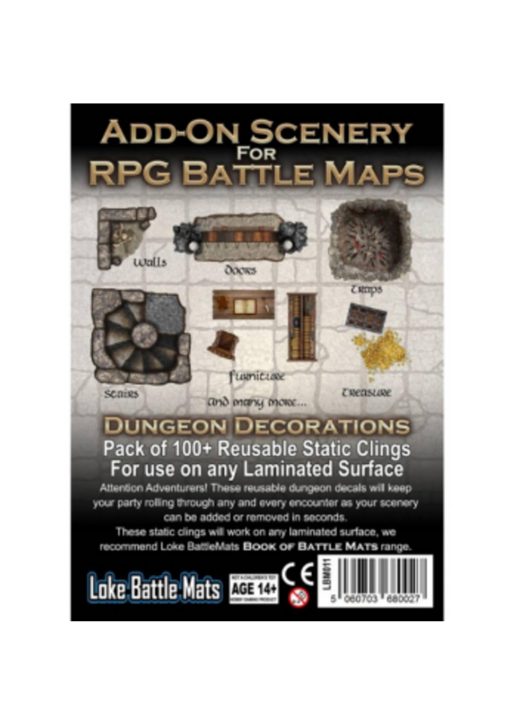 Loke Battlemats Add-On Scenery for RPG Maps - Dungeon Decorations (EN)