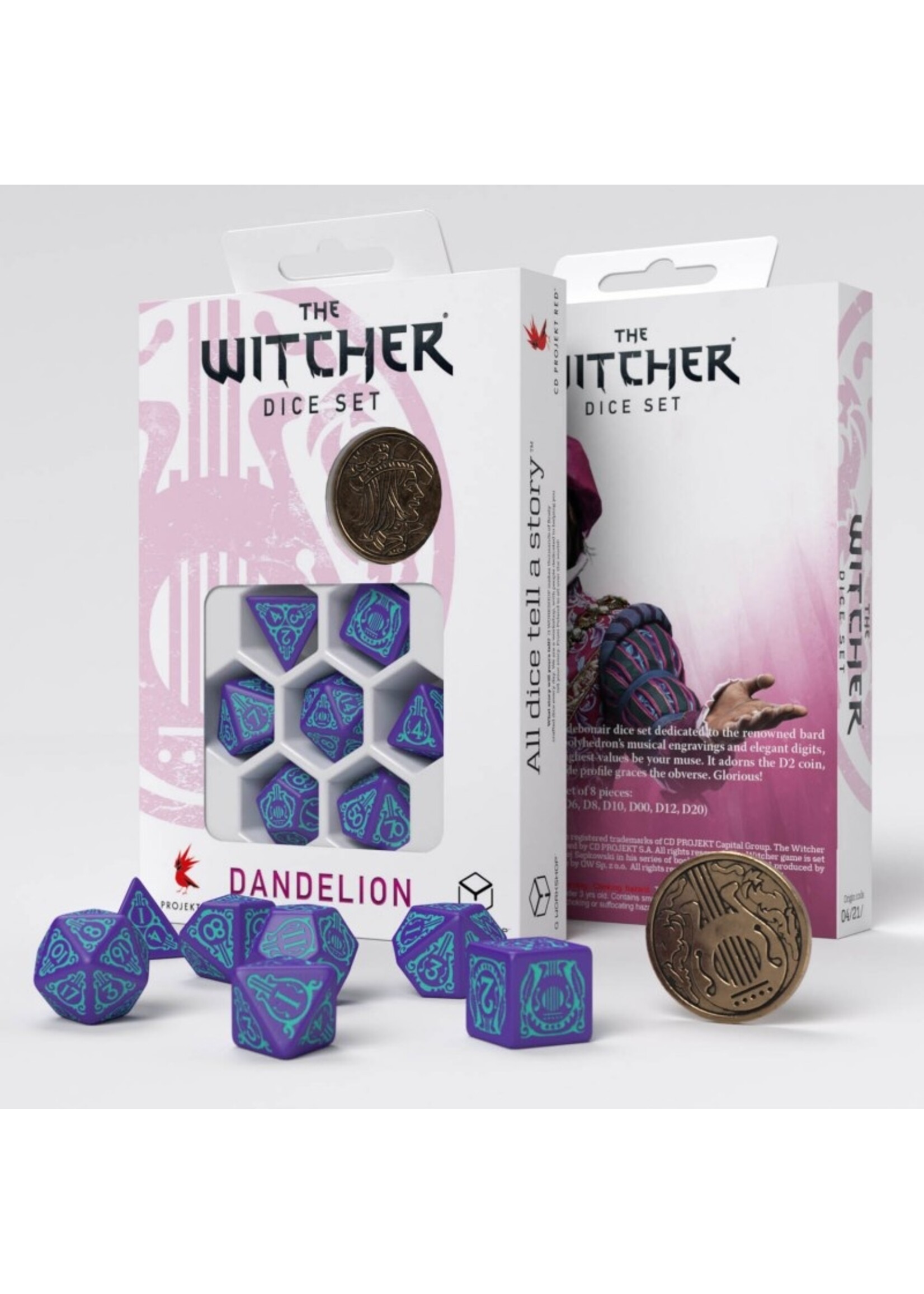 Q-Workshop The Witcher: Dandelion Half a Century of Poetry Dice Set **