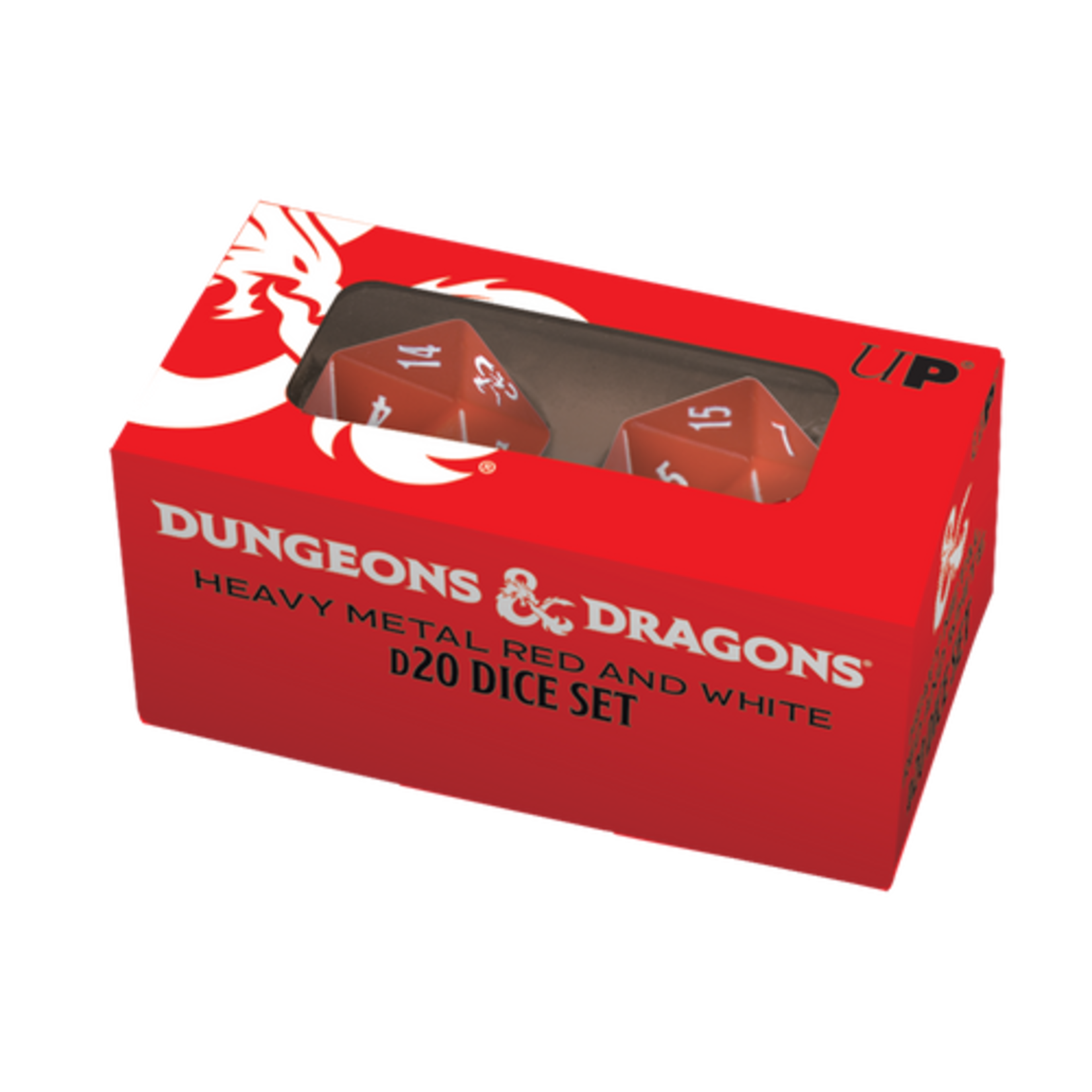 Ultra Pro Heavy Metal D20 2-Dice Set - Red