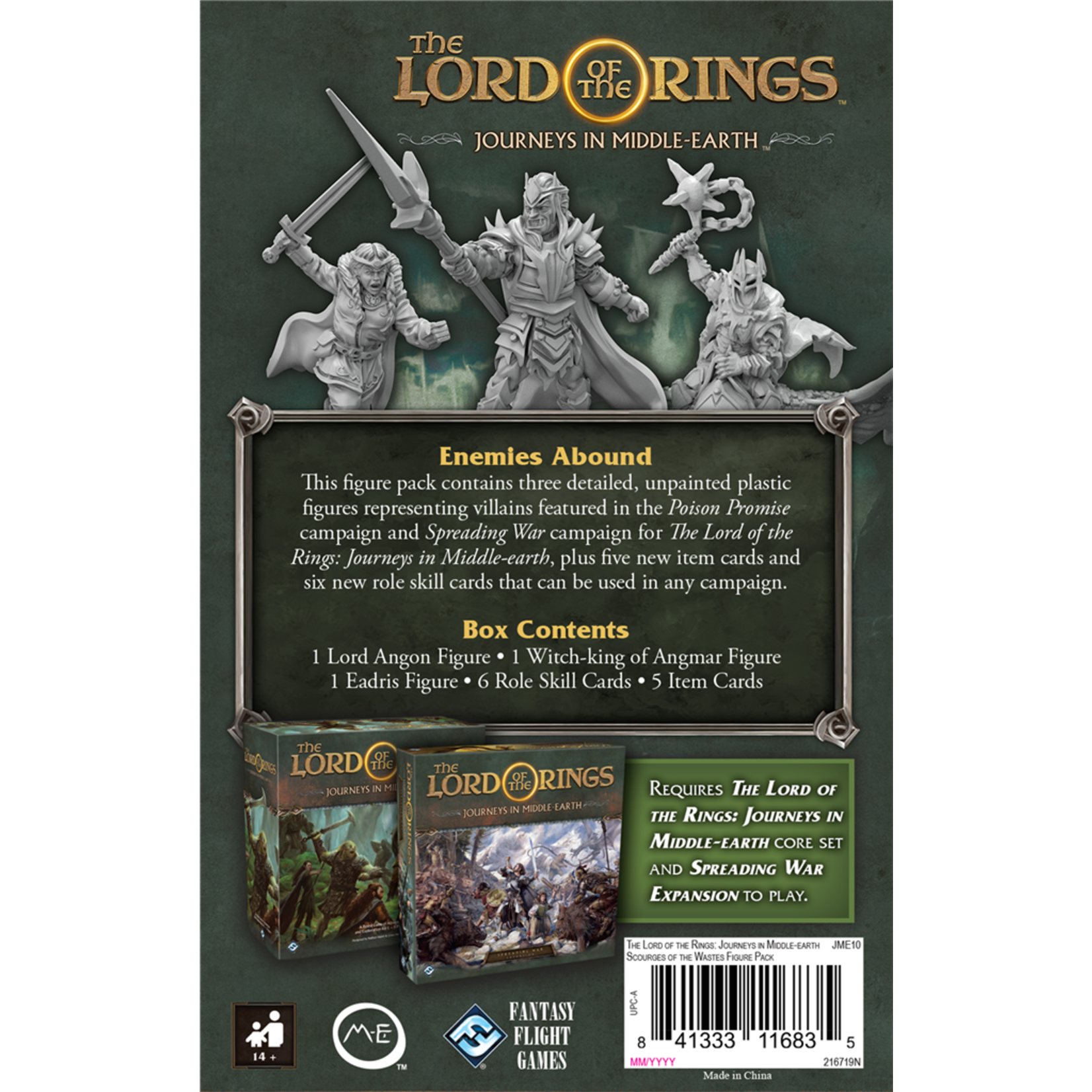 Fantasy Flight Games Lord of the Rings Journeys in Middle-Earth: Scourges of the Wastes (EN)