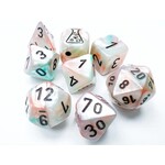 Chessex Chessex 8-Die set Lab Dice Lustrous Luminary Sea Shell/Black **