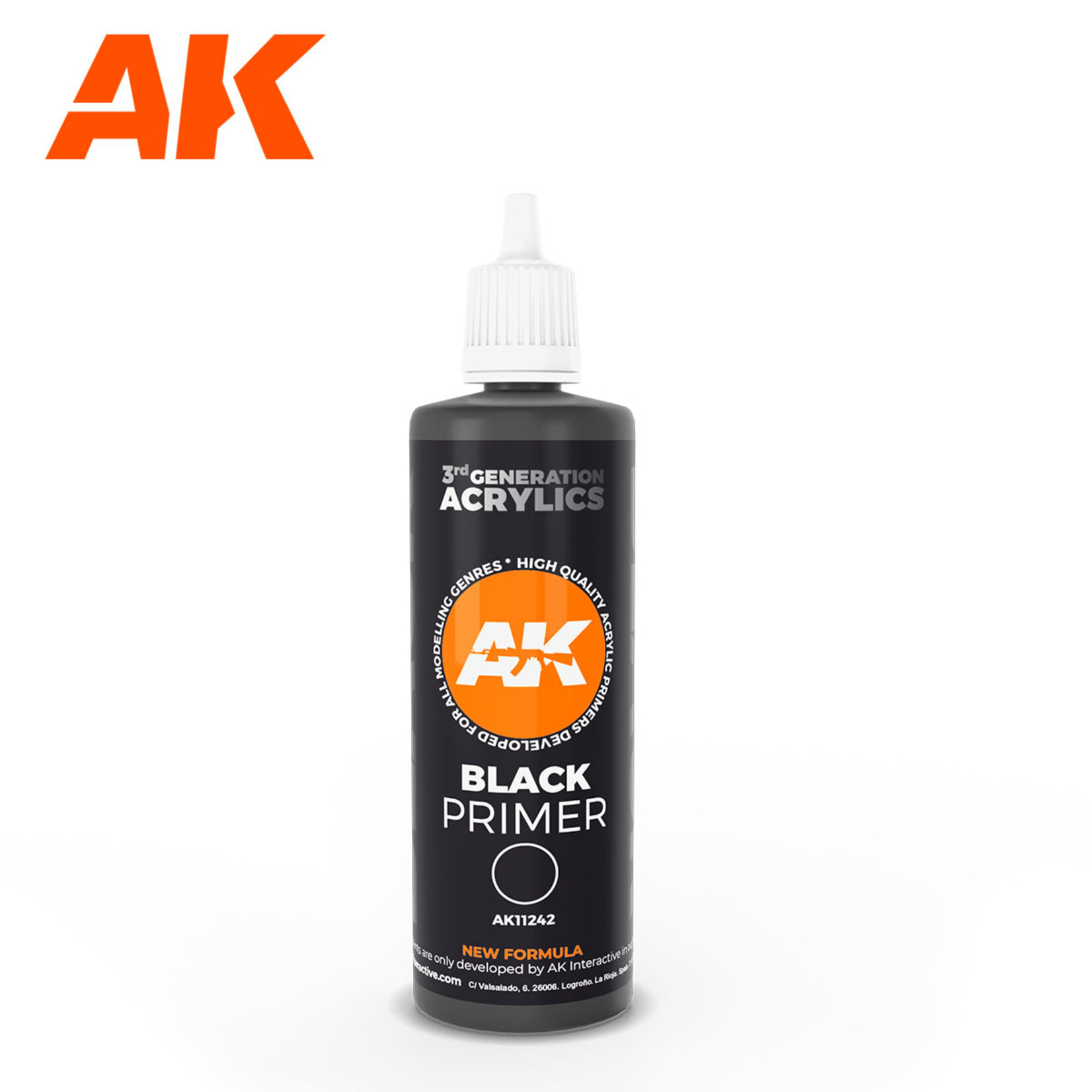 AK Interactive AK Airbrush / Brush Primer Black (100ml)